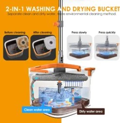 360° Bucket Spin Mop Set(360 Bucket Spin Mop Set) -Best Household Items product name 7068375