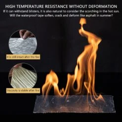 Aluminum Foil Butyl Tape Professional Super Waterproof Tape(Aluminum Foil Butyl Tape Professional Super Waterproof Tape Kitchen And Bathroom House Roof Tape High Temperature Aluminium Tape Outer Wall Roof Leakage Surface Crack Repair Waterproof Tape 50 Mm X 5 M) -Best Household Items product name 7119520