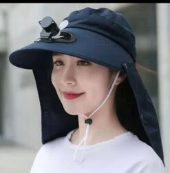 Summer Detachable Outdoor Anti-sun Brim Hat With Fan(Folding Sun Hat For Men Women With Fan)