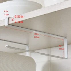 Paper Towel Holder Under Cabinet 2pcs For Kitchen(Under Cabinet Paper Roll Holder Rack 2 Pcs) -Best Household Items product name 7520340