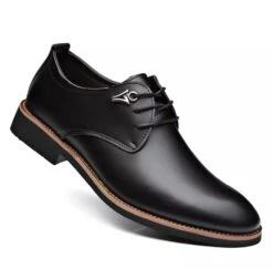 Lace Up Flats Casual Leather Business Dress Formal Shoes(Comfortable Office Shoes) -Best Household Items product name 7635319