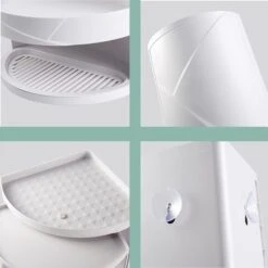 360 Rotating Corner Shelves, Storage Cabinet, White Multi Layer Storage Rack Organizer For Bathroom Countertop Bathtub Toilet Table(360 Corner Shelf Organizer) -Best Household Items product name 7665201