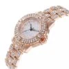 Brand Rhinestone Women's Bracelet Watches (ROSE GOLD )(Luxury Brand Rhinestone Womens Bracelet Watches Rose Gold)