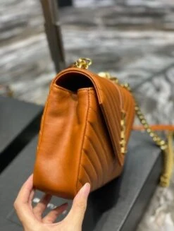 𝐒𝐍𝐓 𝐋𝐀𝐑𝐍𝐓 Saint Paris Black Matelasse Leather Large College Cassandre Flap Bag(𝐒𝐍𝐓 𝐋𝐀𝐑𝐍𝐓 Black Matelasse Leather Large College Top Handle Bag) -Best Household Items product name 8176632