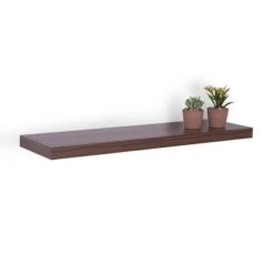 Wall Shelf Brown - Space-Saving Storage Without Stand(Wall Shelf Brown Space Saving Storage Without Stand)