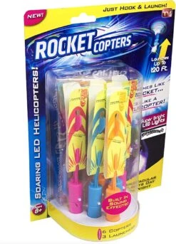 Rocket Copters Slingshot, Party Fun Helicopter Flying Toy(Rocket Copters Slingshot)