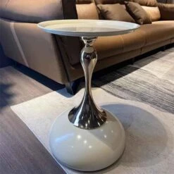 Open Circle Center Table Elegant Bedside Table White Carbon Steel Coffee Table Modern Black Nightstand Easy Assembly(COLOR, Black, White)(Open Circle Center Table Elegant Bedside Table White Carbon Steel Coffee Table Modern Black Nightstand Easy Assemblycolor Black White) -Best Household Items product name 9030107