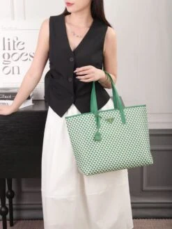 PRDA Logo Leather Tote Bag(Prda Logo Leather Tote Bag)