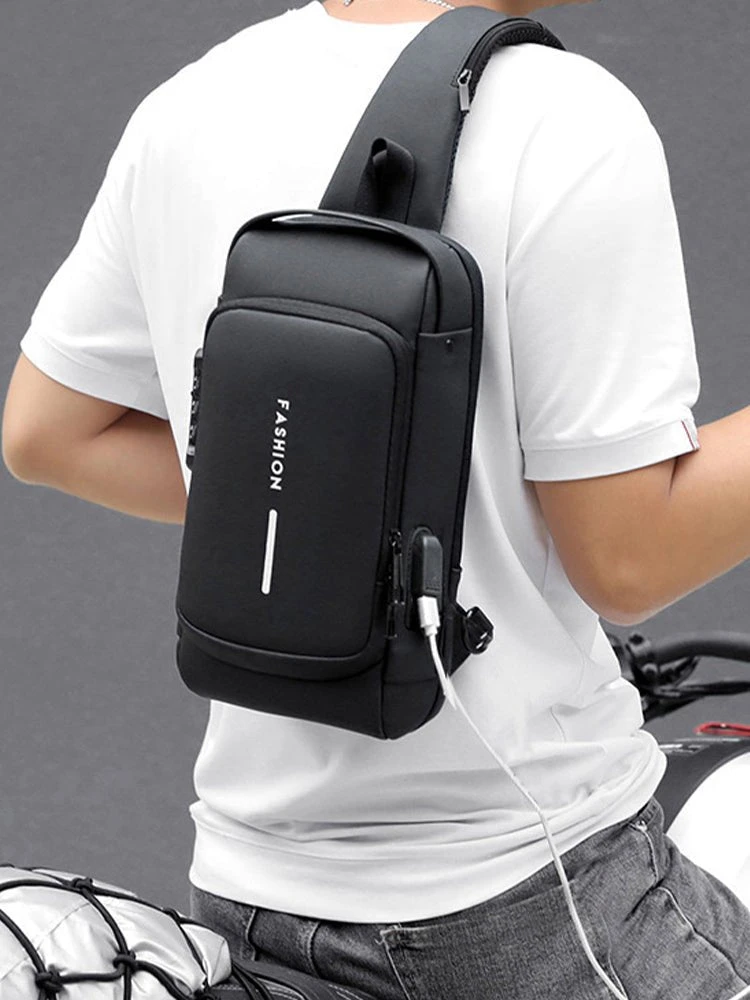 Sling Bag | Portable Chest Crossbody Anti-Theft Bag With Charging Port In UAE(Anti Theft Chest Sling Cross Body Bag) 3 Sling Bag | Portable Chest Crossbody Anti-Theft Bag With Charging Port In UAE(Anti Theft Chest Sling Cross Body Bag)