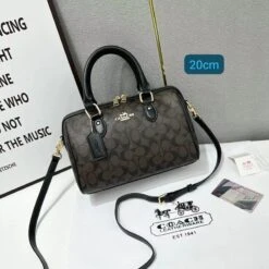 Signature Canvas Rowan Satchel Bag By Coach(Signature Canvas Rowan Satchel Bag By Coach)