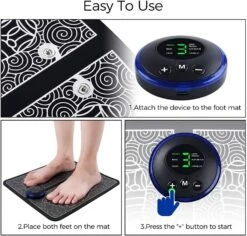 Foot Massager Pad |Portable Muscle Stimulator Mat(Portable Muscle Stimulator Massage Mat) -Best Household Items product name 9712163